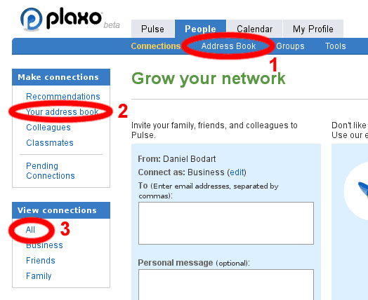 Plaxo options